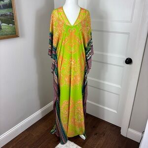 Hale Bob Cabana Resort Caftan Maxi Dress Size XS